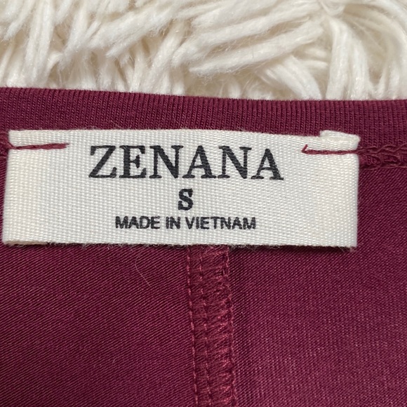 Zenana Ruched Dolman Sleeve Top 💗 Cranberry - Picture 10 of 11